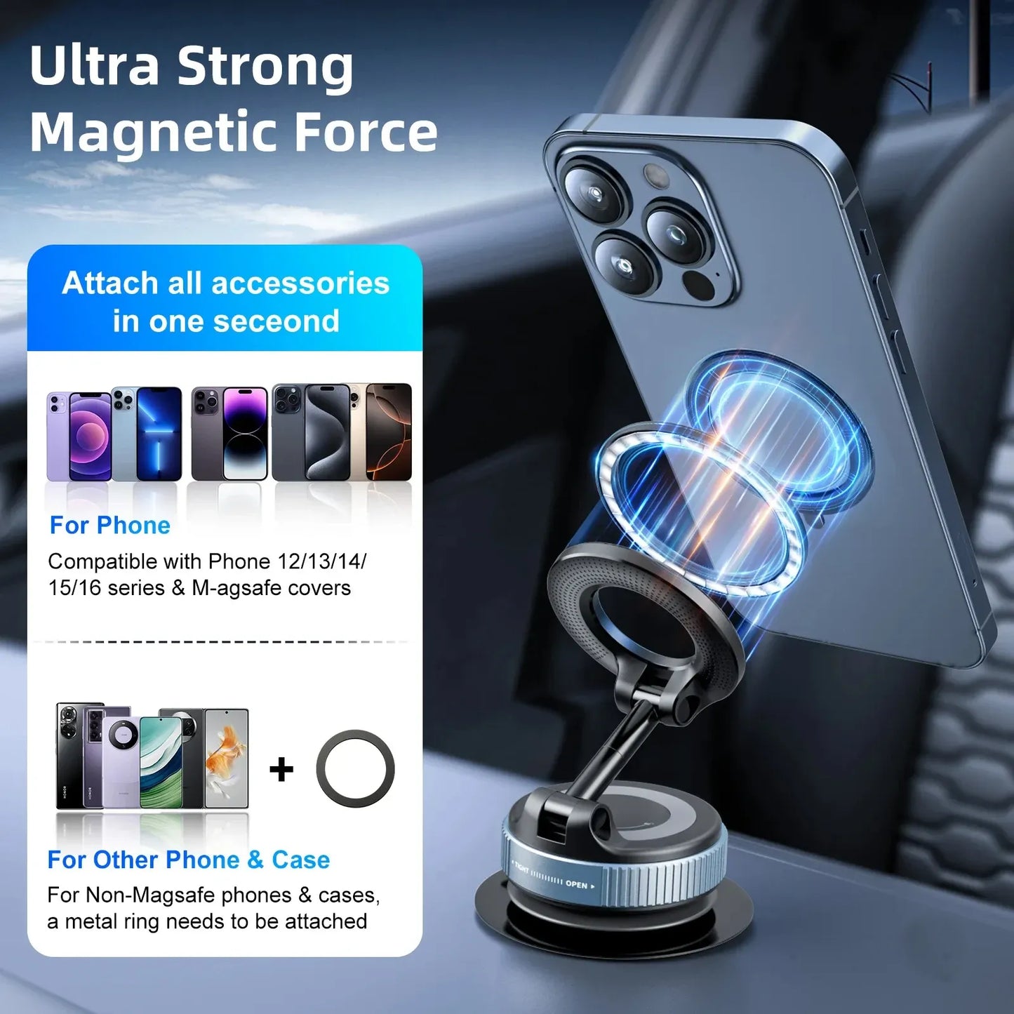 GripMate Multi‑Angle Magnetic Phone Mount